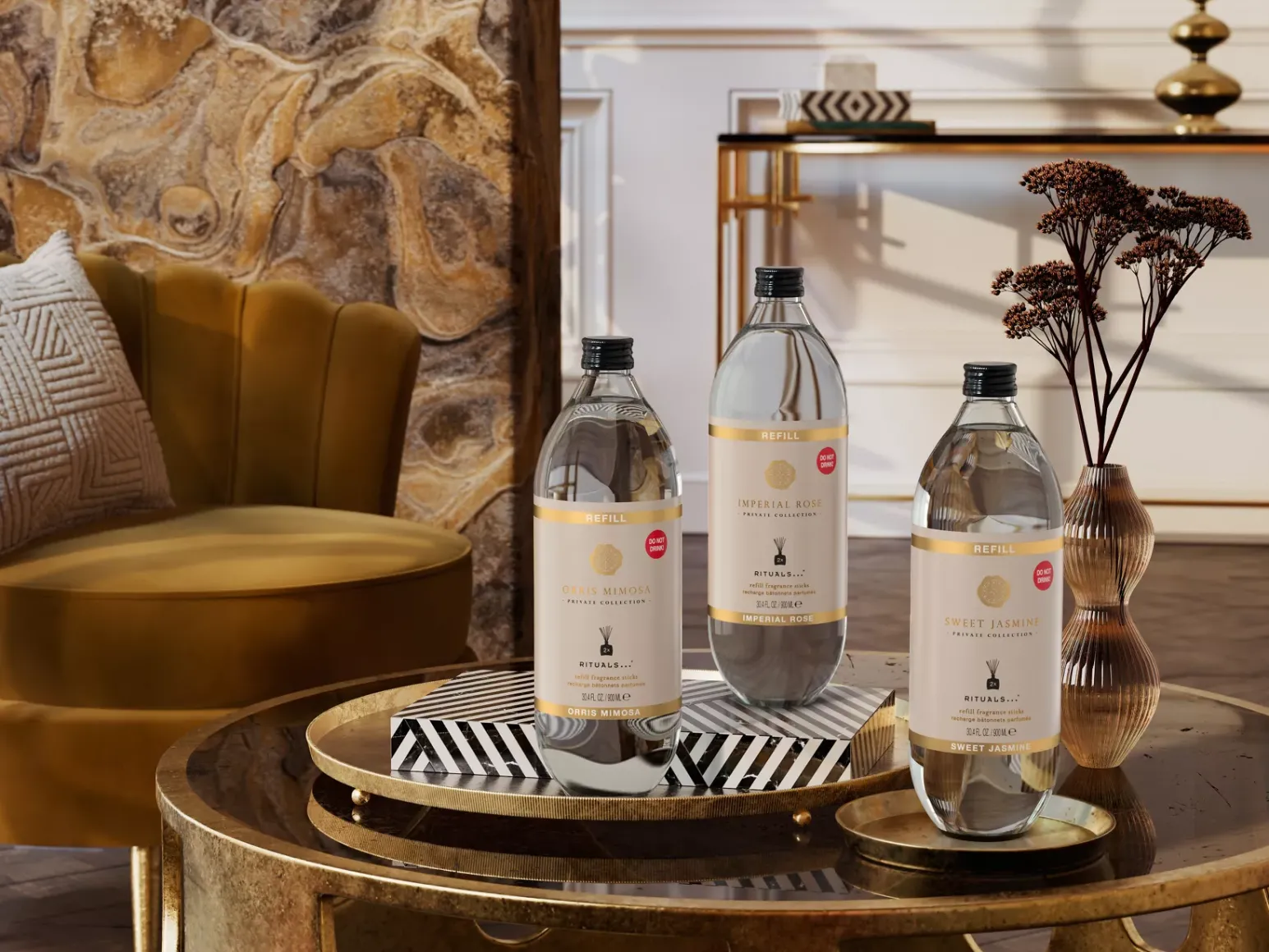 Hot Rituals Orris Mimosa Refill Fragrance Sticks